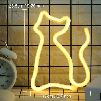 Światło neonowe w kształcie kota LED